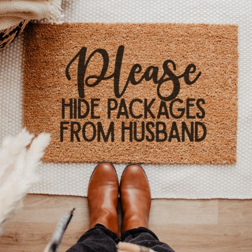 Please Hide Packages From Husband Door Mat