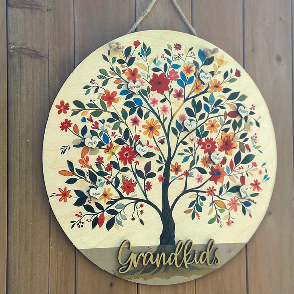 Grandkids Tree Door Sign