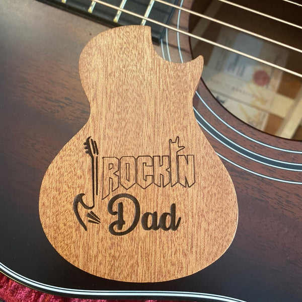Rockin' Dad Wooden Guitar Pick Holder