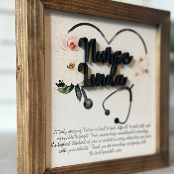 Personalized Nurse Sign Gift for Nurse