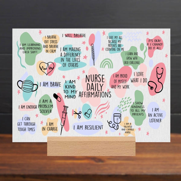 Nurse Daily Affirmations Canvas Sign