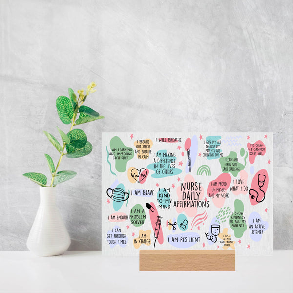 Nurse Daily Affirmations Canvas Sign