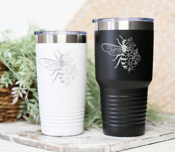 Floral Bee Tumbler