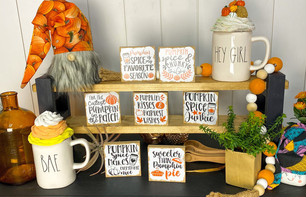 Pumpkin Mini Printed Signs