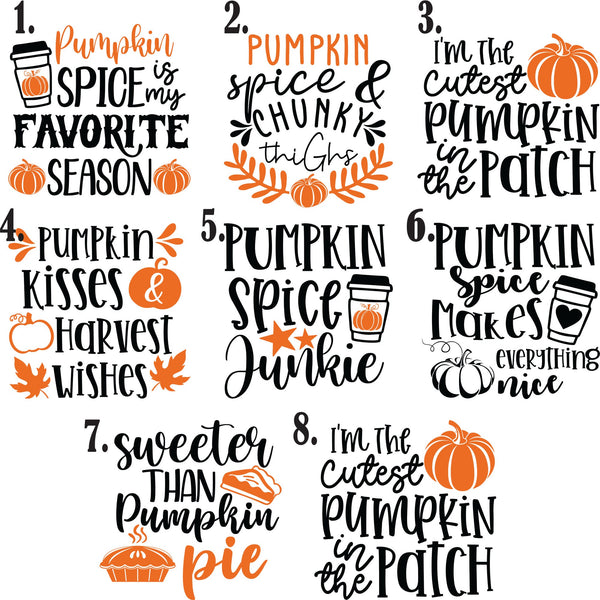 Pumpkin Mini Printed Signs