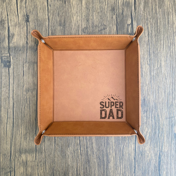 Super Dad Leatherette Catchall Tray