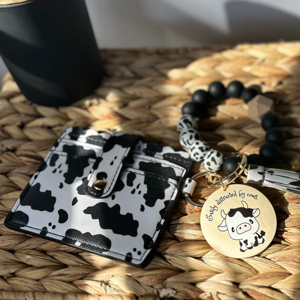 Easily Distracted by Cows Wristlet and Wallet