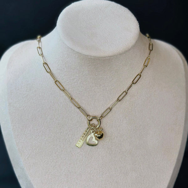 Teacher Charm Necklace Apple