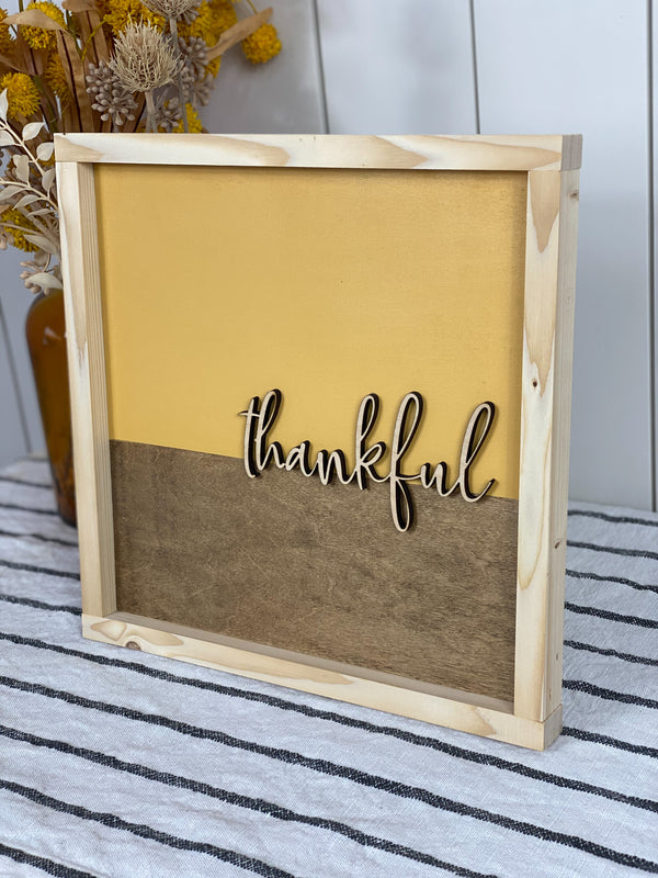 Thankful Fall Framed Sign