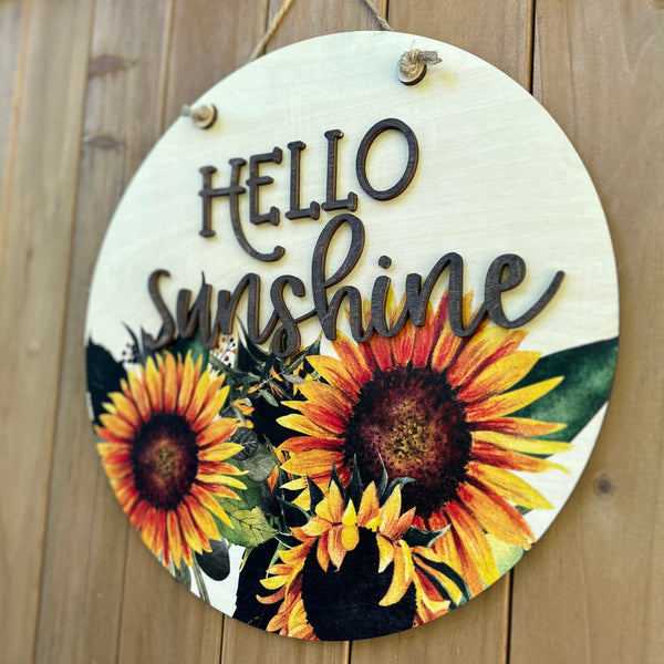Hello Sunshine Door Sign