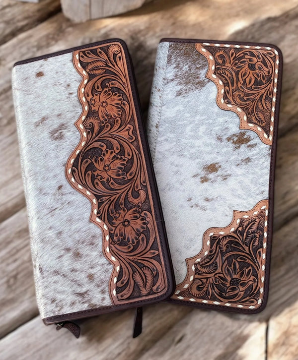 Hand-Tooled Jewelry Box Case Hide On
