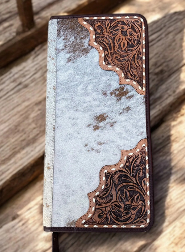 Hand-Tooled Jewelry Box Case Hide On