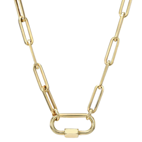 Gold Paperclip Necklace