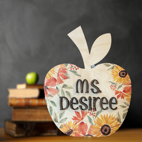Teacher Gift Apple Desktop Sign