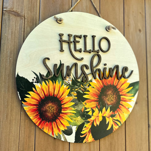 Hello Sunshine Door Sign