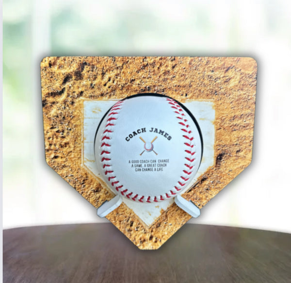 Personalized Baseball with Plaque