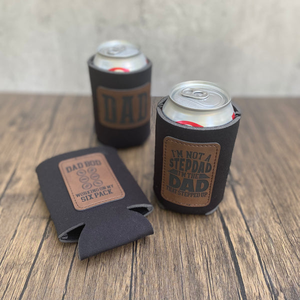 Neoprene Leatherette Patch Can Cooler