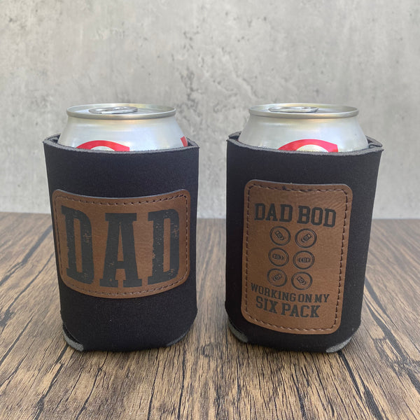 Neoprene Leatherette Patch Can Cooler