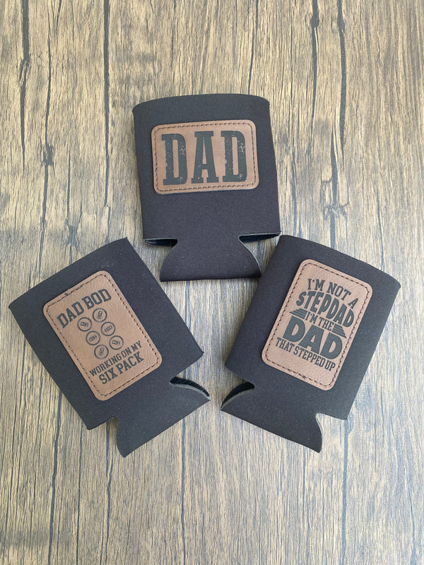 Neoprene Leatherette Patch Can Cooler