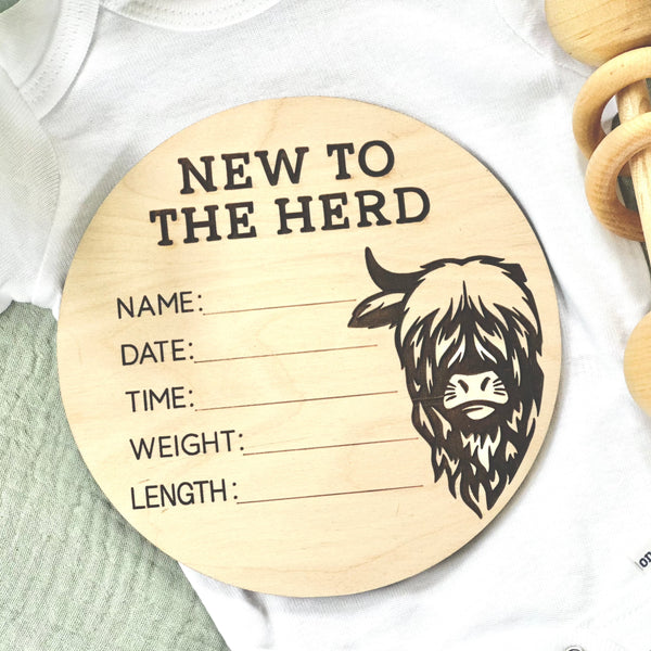 New To The Herd Birth Stat Sign