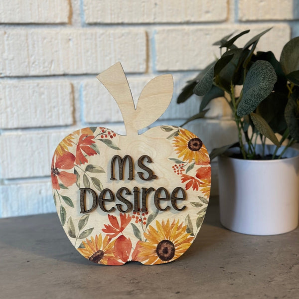Teacher Gift Apple Desktop Sign
