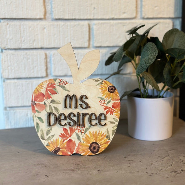 Teacher Gift Apple Desktop Sign