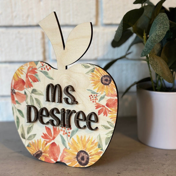 Teacher Gift Apple Desktop Sign