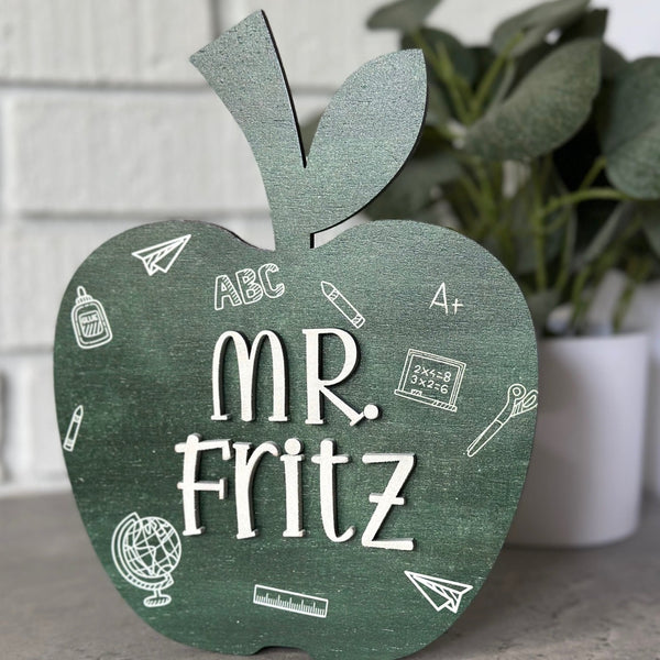 Teacher Gift Apple Desktop Sign