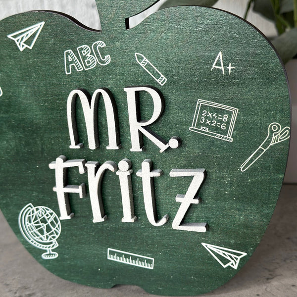 Teacher Gift Apple Desktop Sign