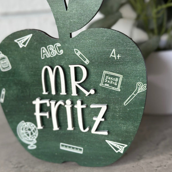 Teacher Gift Apple Desktop Sign