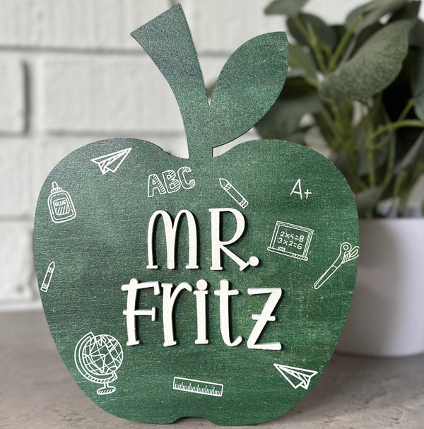 Teacher Gift Apple Desktop Sign