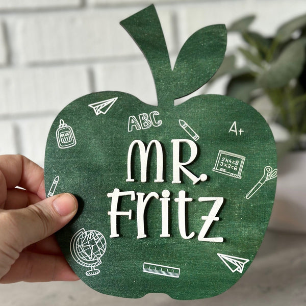Teacher Gift Apple Desktop Sign