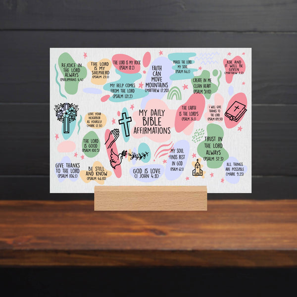 Bible Daily Affirmations Canvas Sign