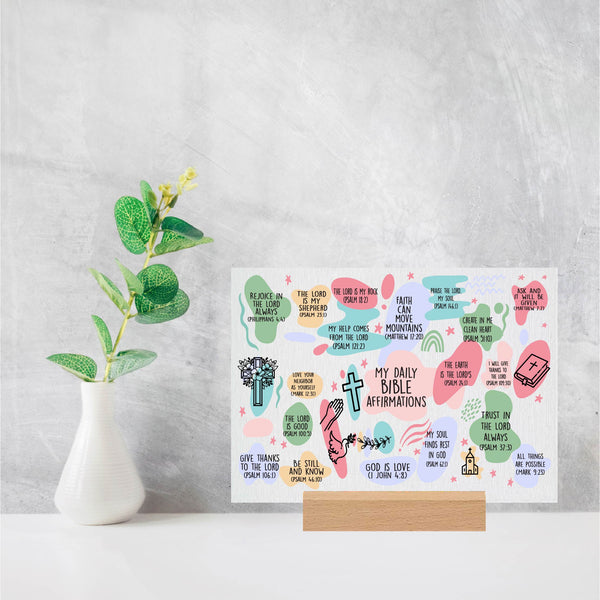Bible Daily Affirmations Canvas Sign
