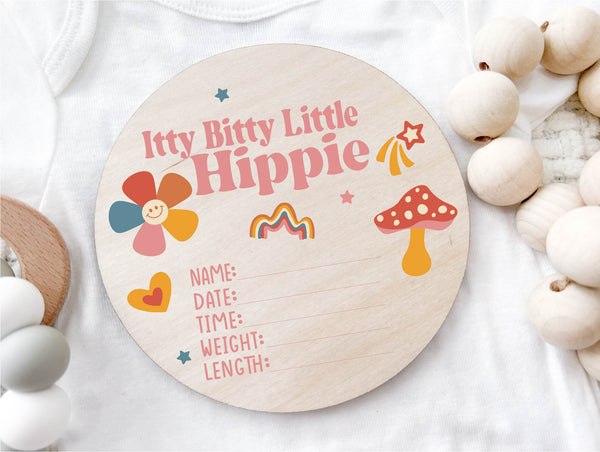 Hippie Baby Birth Stat Sign