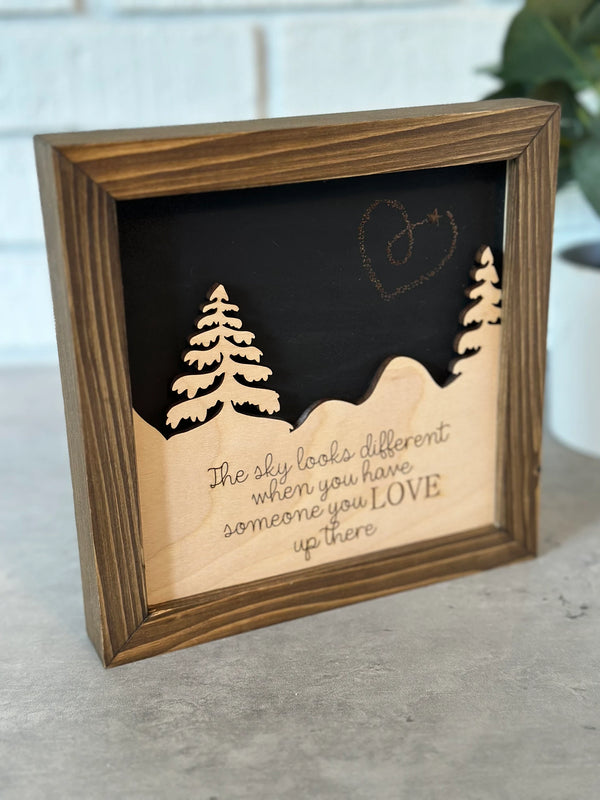 The Sky Looks Different When You Have Someone You Love Up There Memorial Sign