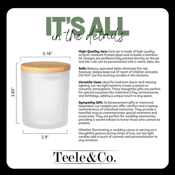 Be the Light Lantern Candle Jar with Tea Light