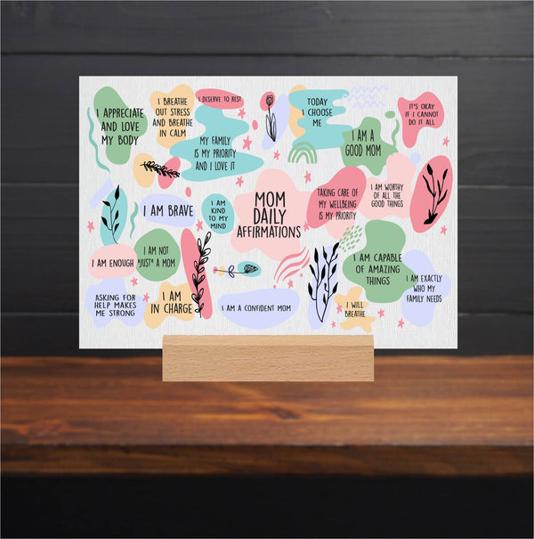 Mom Daily Affirmations Canvas Sign