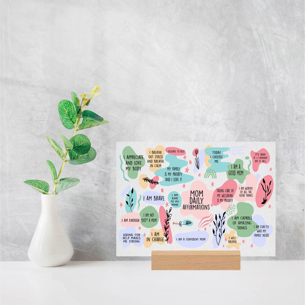 Mom Daily Affirmations Canvas Sign