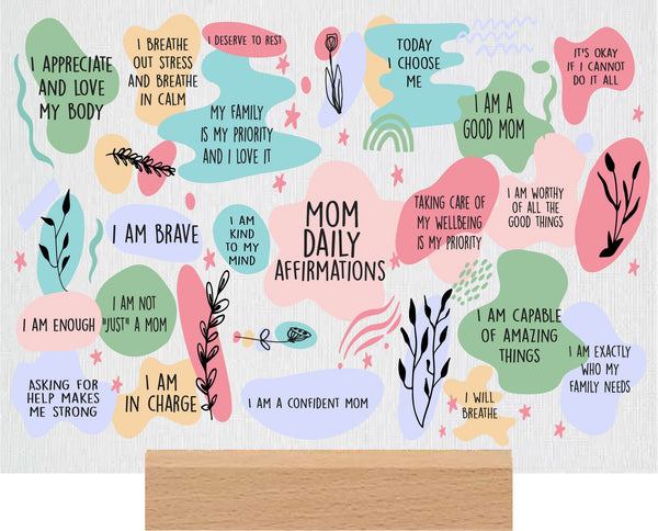 Mom Daily Affirmations Canvas Sign
