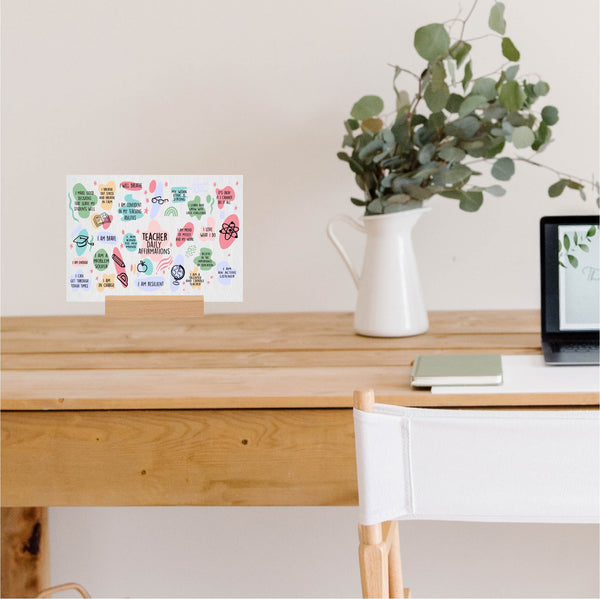 Teachers Daily Affirmations Canvas Sign