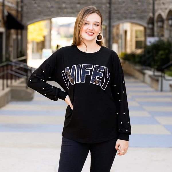 Wifey Sequin Top