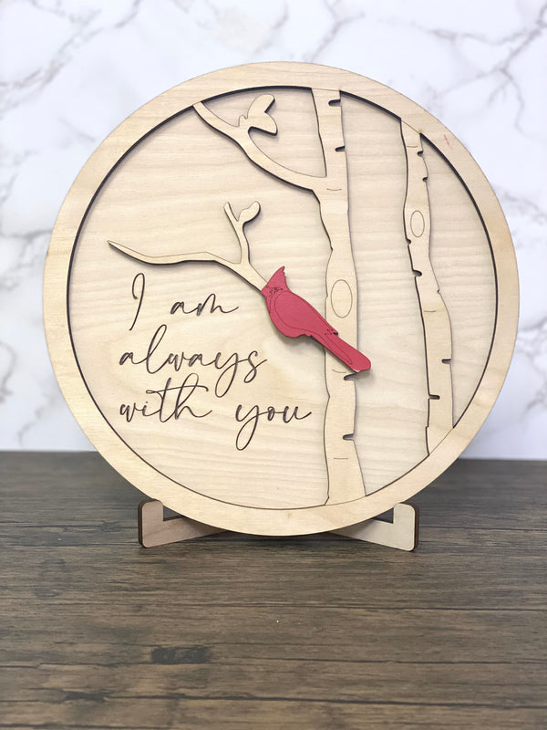 10" Cardinal Memorial Sign with Stand