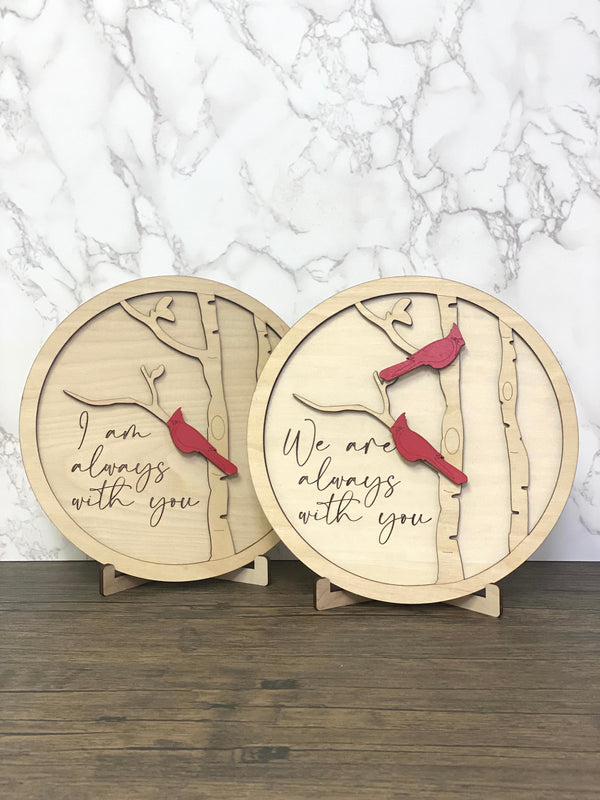10" Cardinal Memorial Sign with Stand