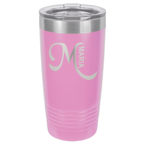 Monogram 20 oz. Tumbler w/Clear Lid