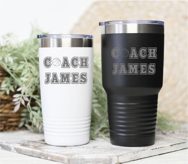 Personalized Basketball Coach Tumbler