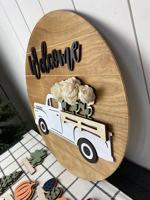 Interchangeable Welcome Door Sign