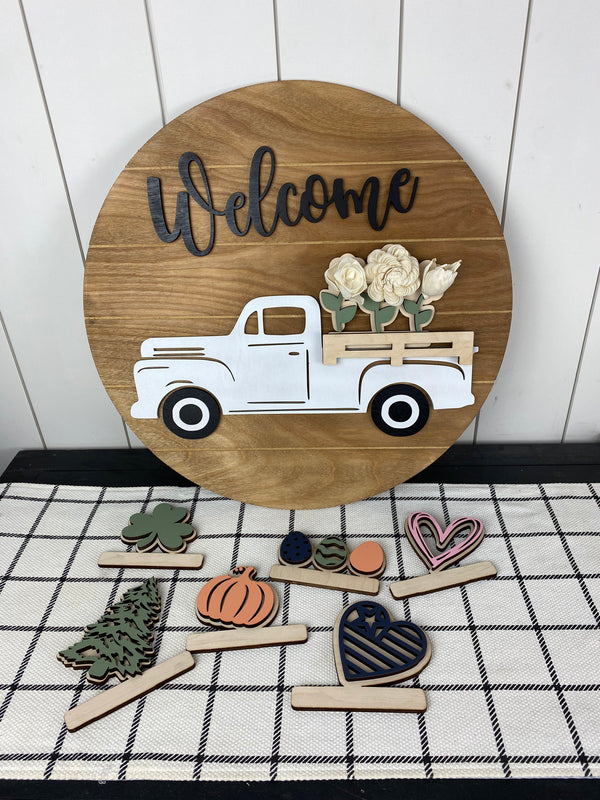 Interchangeable Welcome Door Sign