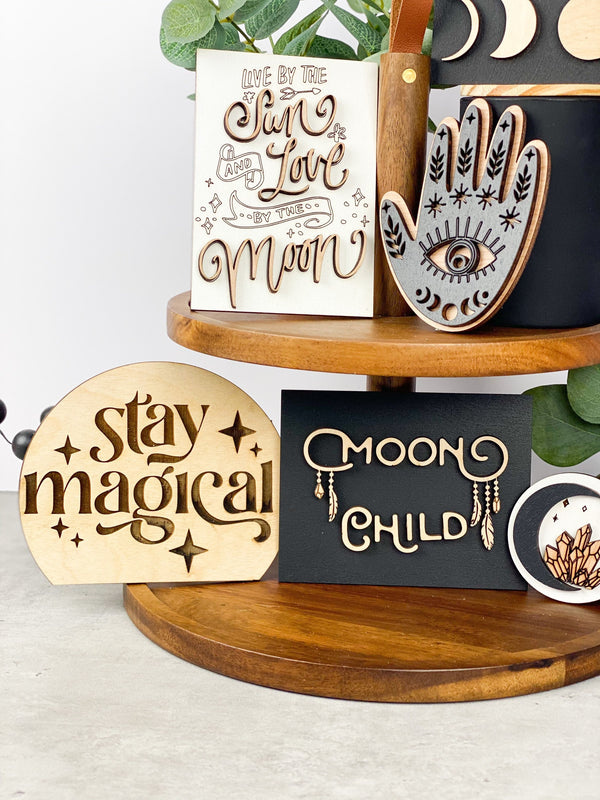 Boho Moon Phase Tiered Tray