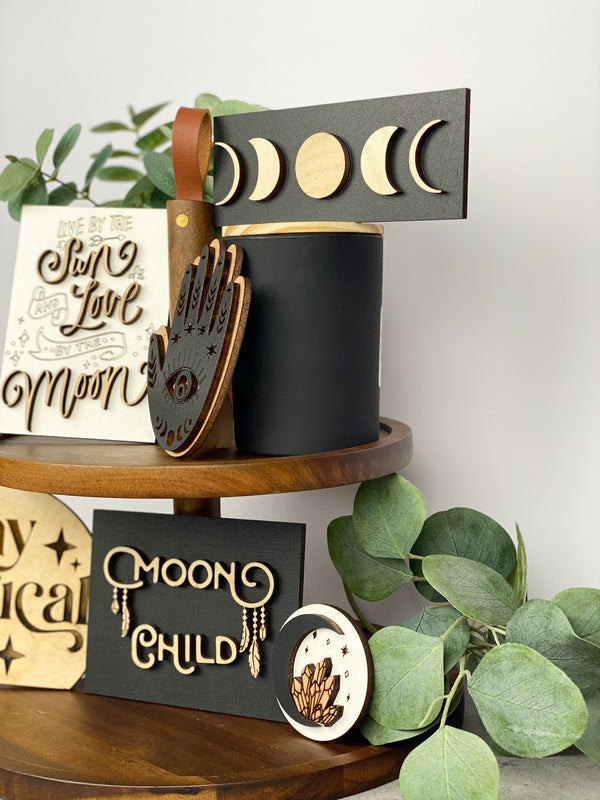 Boho Moon Phase Tiered Tray
